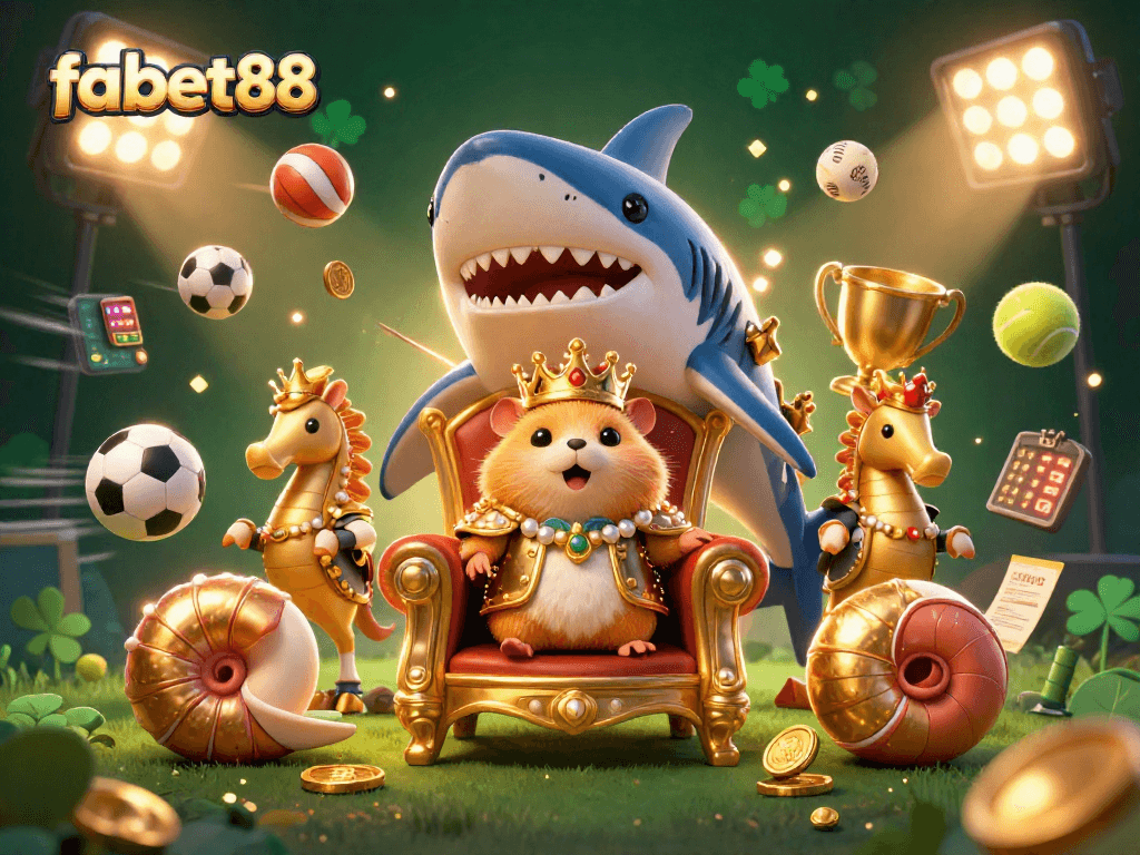 Experience thrilling gameplay with fabet88's dynamic sports betting scene featuring vibrant characters and elements.