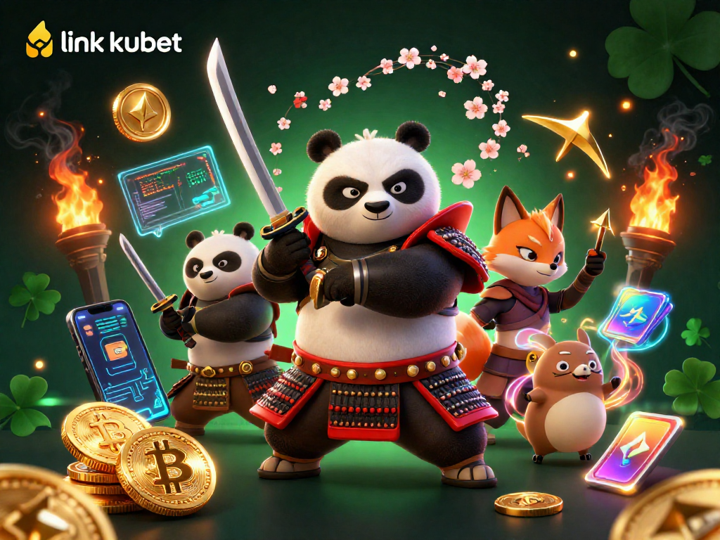 Engage with exciting games at link kubet, showcasing unique characters and vibrant casino elements.