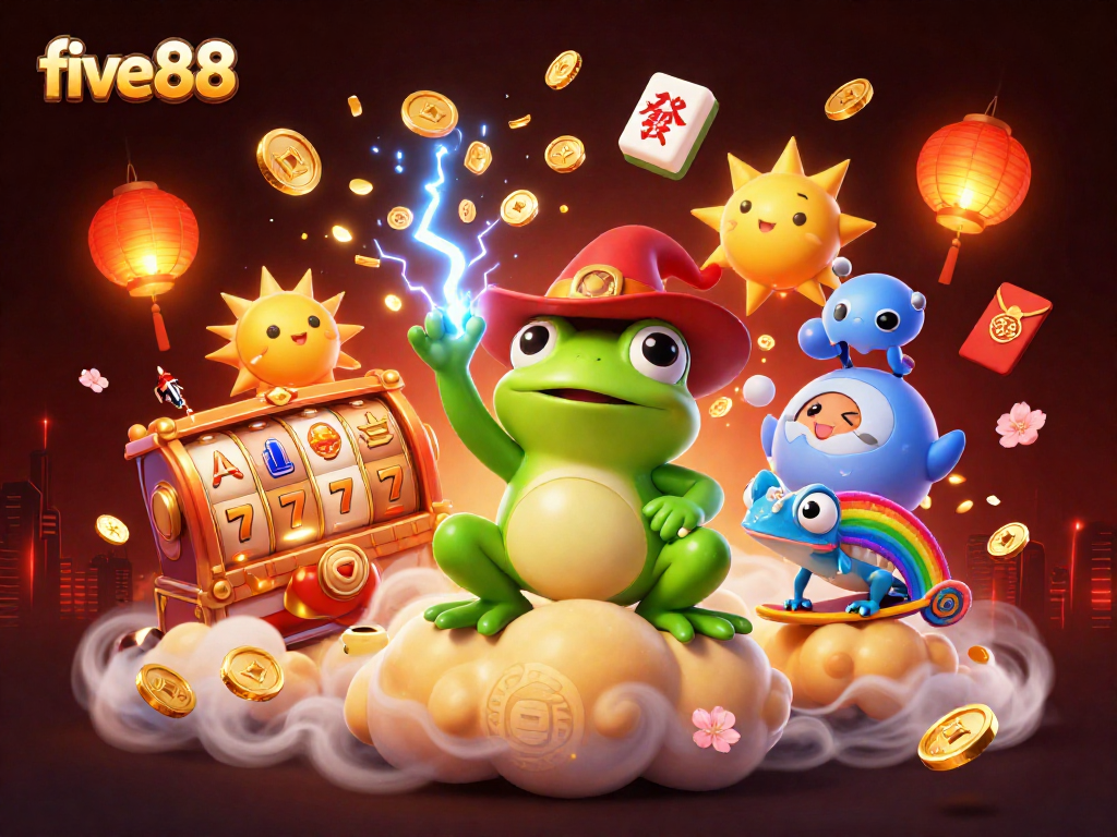 Experience the excitement of five88 slots with a magical scene of luck and treasure.