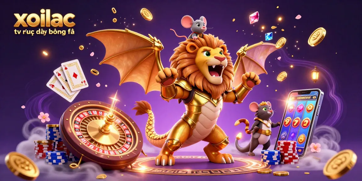 Engage with xoilac tv trực tiếp bóng đá featuring thrilling sports action and vibrant casino elements in a dynamic 3D illustration.
