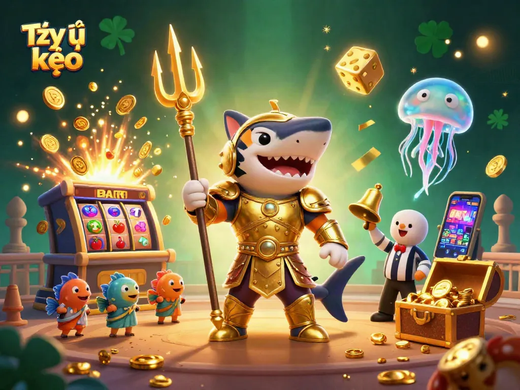 Experience Tỷ lệ kèo in an exciting underwater casino adventure with dynamic game elements and vibrant characters.