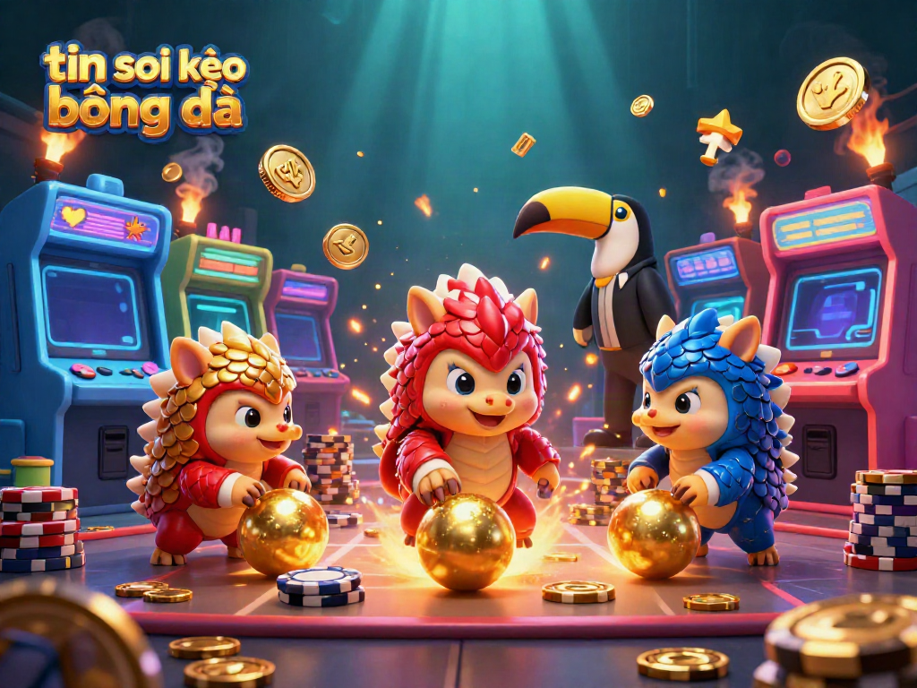 Engage in thrilling tin soi kèo bóng đá action with pangolins bowling through poker chips and dynamic gaming elements.