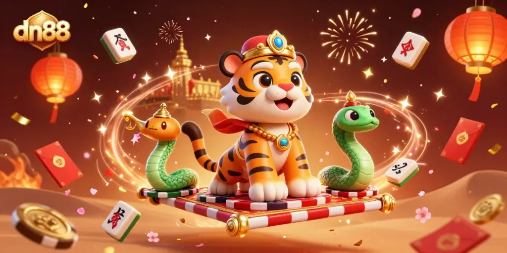 Experience the thrill of dn88 online gaming with vibrant colors and dynamic casino elements.
