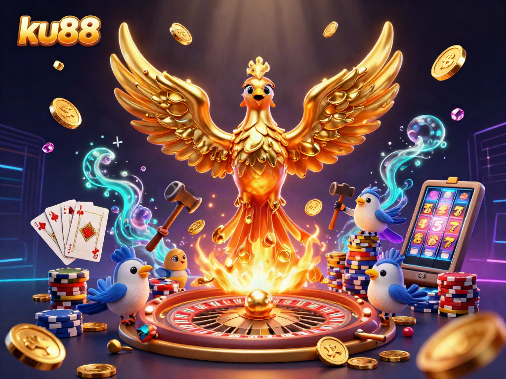 ku88 phoenix unleashes winning gold coins in a vibrant online casino scene