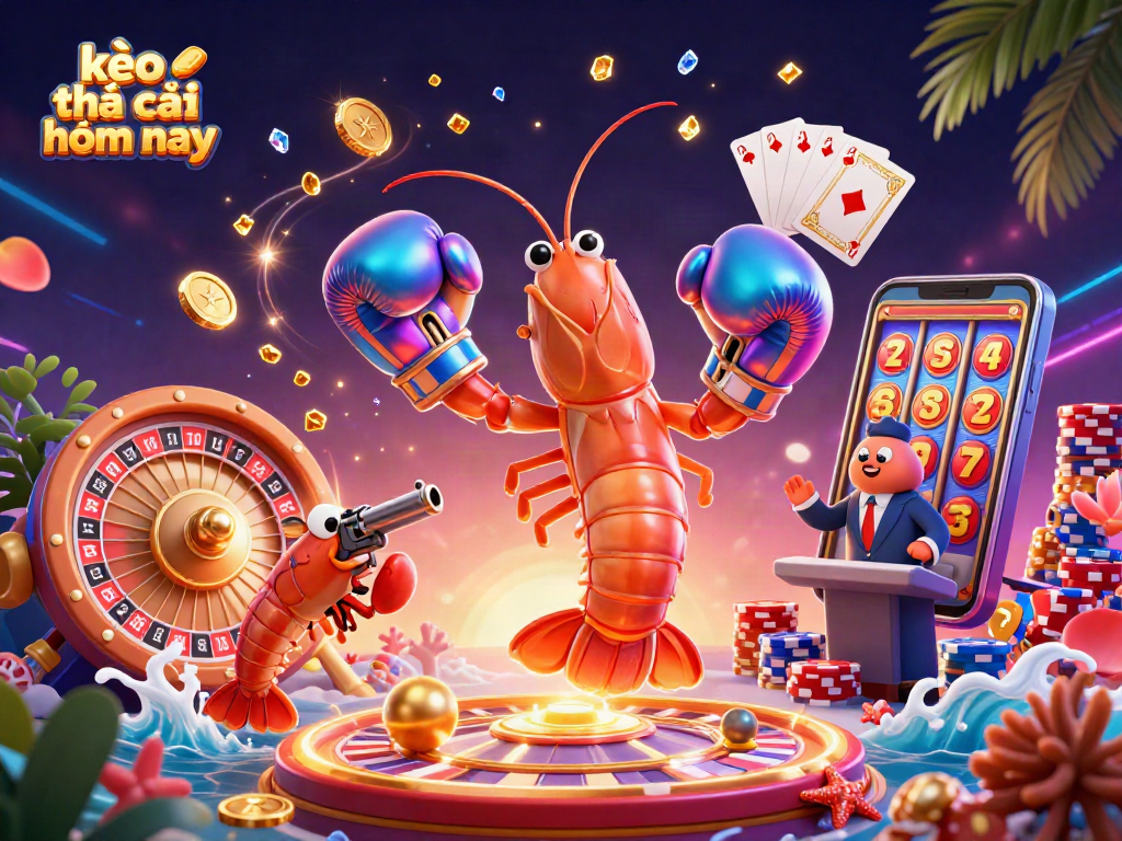 Engage with kèo nhà cái hôm nay through dynamic casino visuals featuring lively characters and rich gambling elements.