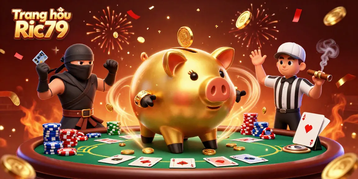 Experience thrilling gaming at Trang chủ Ric79 with vibrant characters and festive atmosphere.