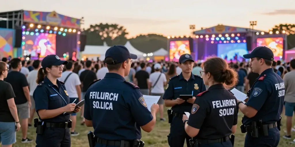 Event Security professionals ensuring safety at a local community festival.