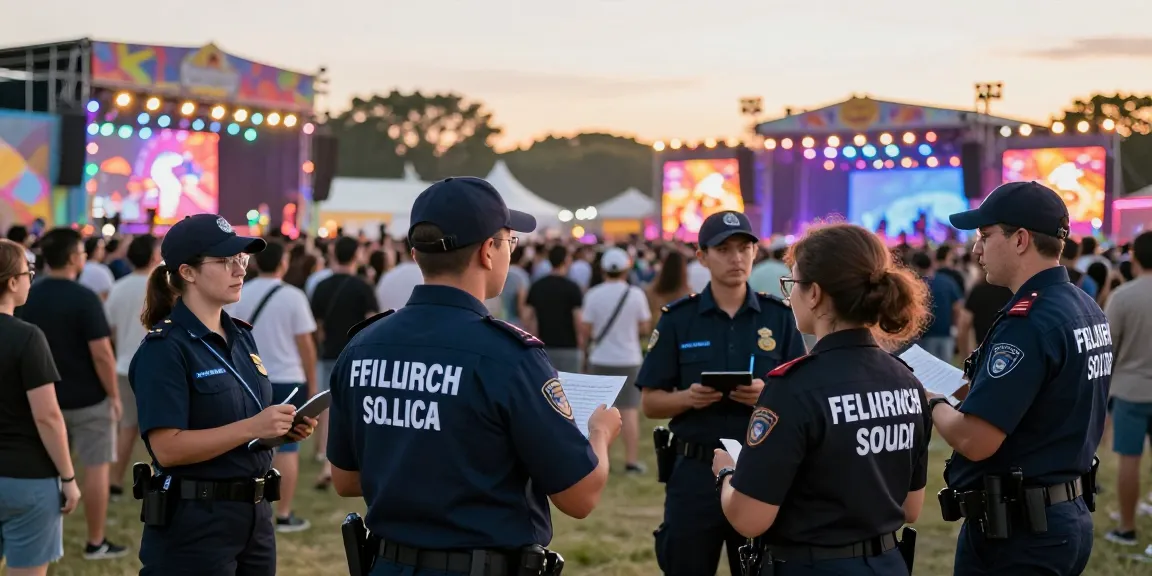Event Security professionals ensuring safety at a local community festival.