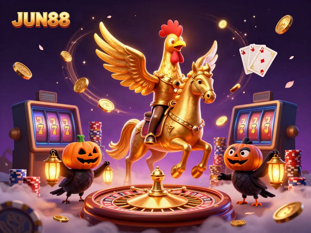 Experience thrilling adventures at JUN88 through an enchanting casino atmosphere filled with magical elements.