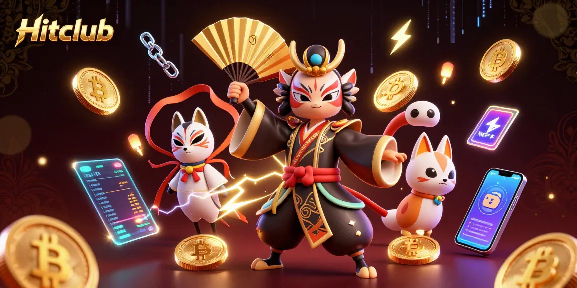 Hitclub players dive into thrilling actions with kabuki warrior and kitsune companions.