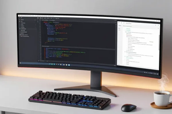 GO8 cutting-edge software development workspace showcasing advanced tools and technologies.
