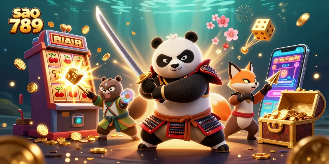 Engage in thrilling gameplay and jackpots at sao 789 with samurai panda and ninja fox.