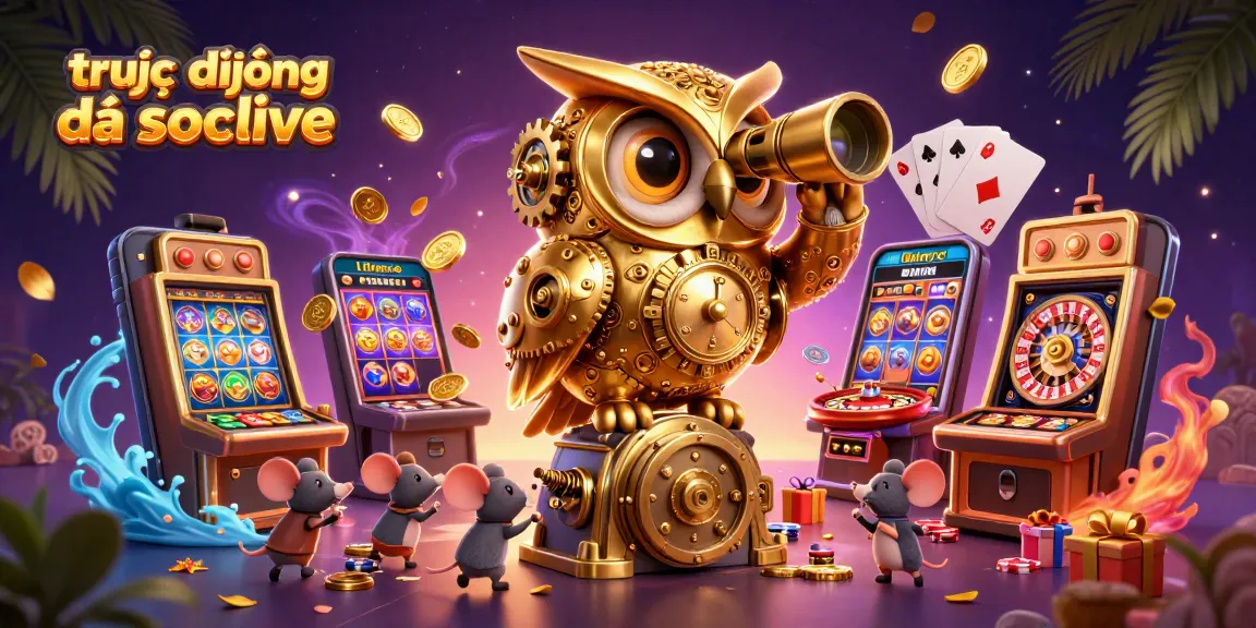 Experience trực tiếp bóng đá socolive with dynamic elements of gambling excitement and vibrant 3D visuals.