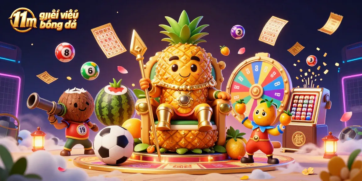 Experience 11m giải trí bóng đá with dynamic sports betting elements in a vibrant 3D scene.