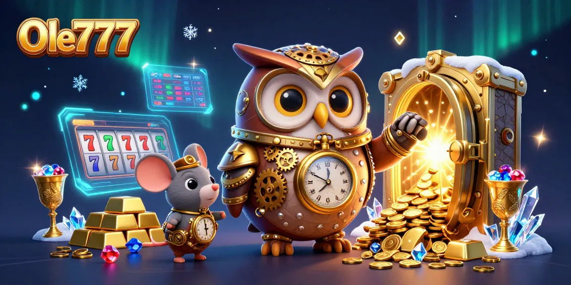 Experience thrilling gameplay at Ole777 with an engaging 3D cartoon casino scene and jackpot excitement.
