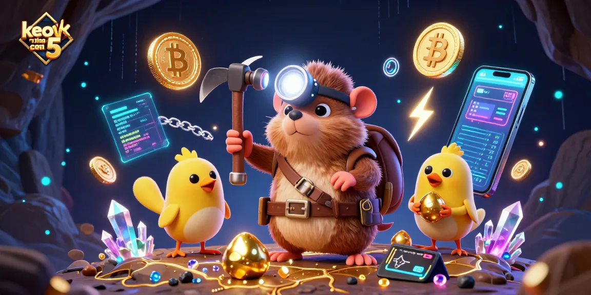 Engage with keo nha cai 5 betting strategies, featuring treasure hunter mole and vibrant crypto elements.