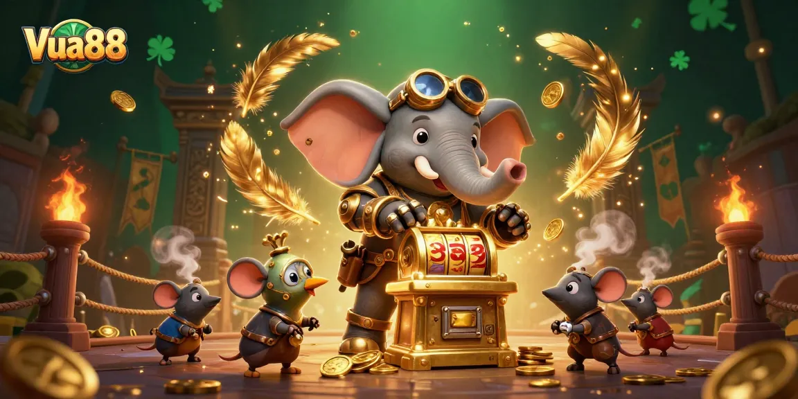 Experience thrilling gaming action with Vua88's vibrant casino atmosphere immersed in steampunk aesthetics.