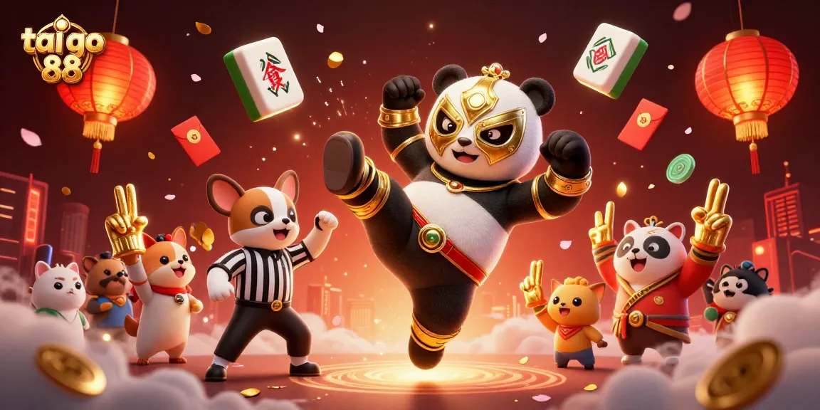 Experience the excitement of tai go 88 while witnessing a dynamic scene filled with colorful betting characters and casino elements.