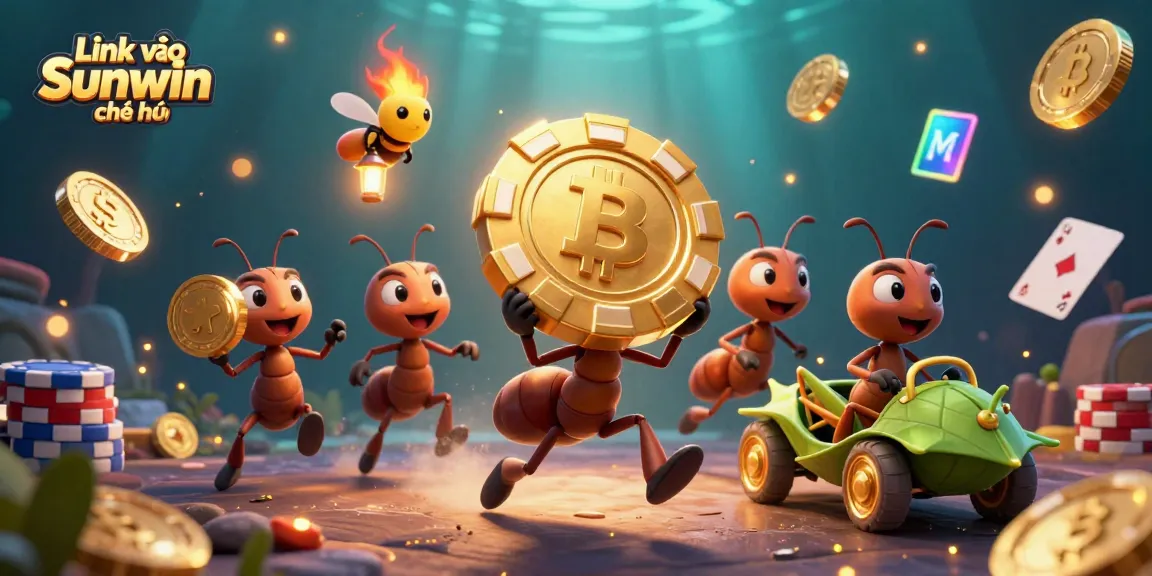 Engage in thrilling gameplay with Link vào Sunwin chính thức, as a team of cartoon ants heist a massive poker chip.