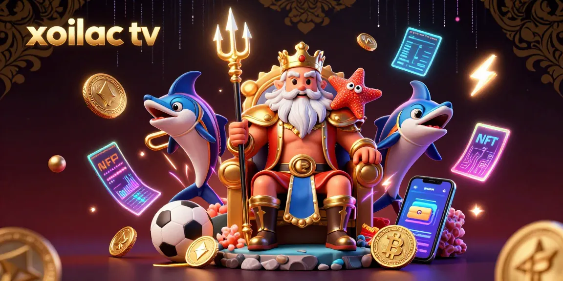 Betting on xoilac tv: Enjoying a dynamic sports event with vibrant energy and neon elements.