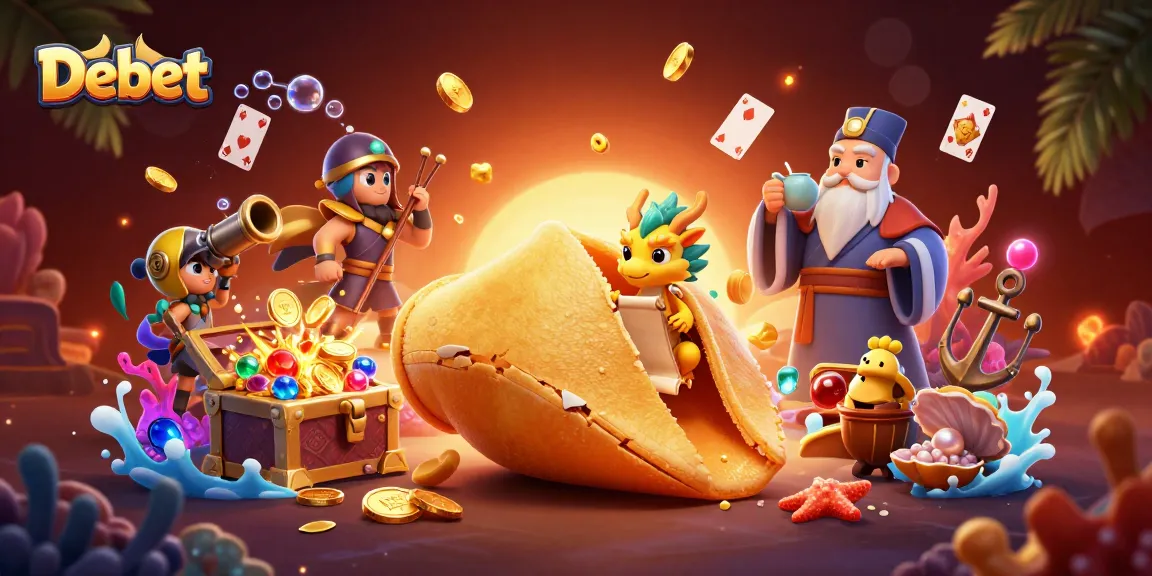 Engage with the thrilling casino world of Debet featuring a magical scene full of gaming treasures.