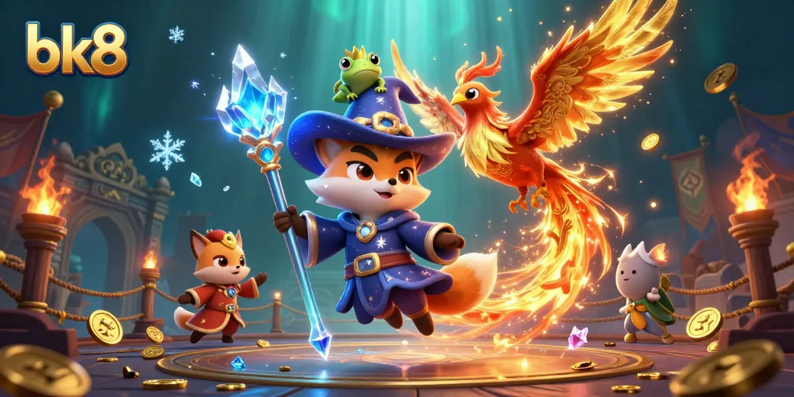 Experience thrilling gaming at bk8 with vibrant characters and exciting gambling elements.