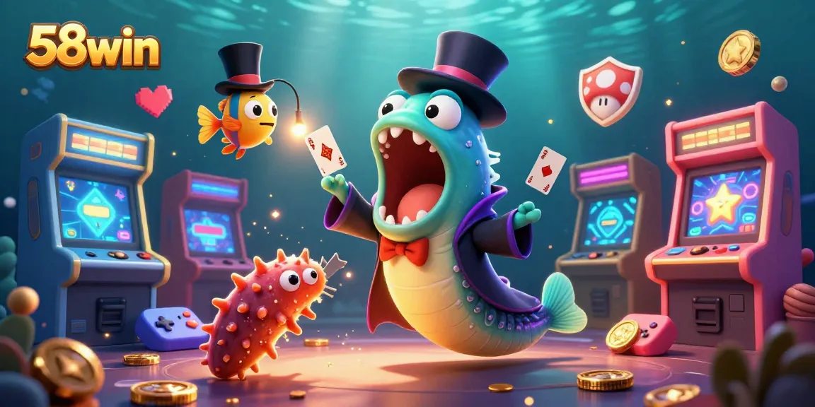Experience thrilling 58win adventures with dazzling deep-sea sea creatures showcasing magical casino elements.