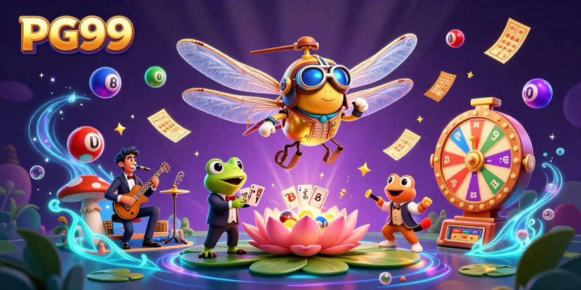Experience winning spins at PG99 with vibrant casino elements and engaging characters in a lively setting.