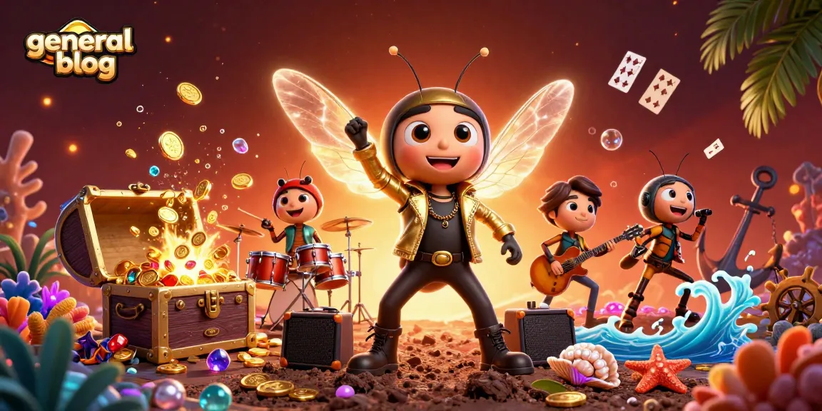 Engage with the vibrant world of gaming in this general blog illustration featuring a rock star cicada.