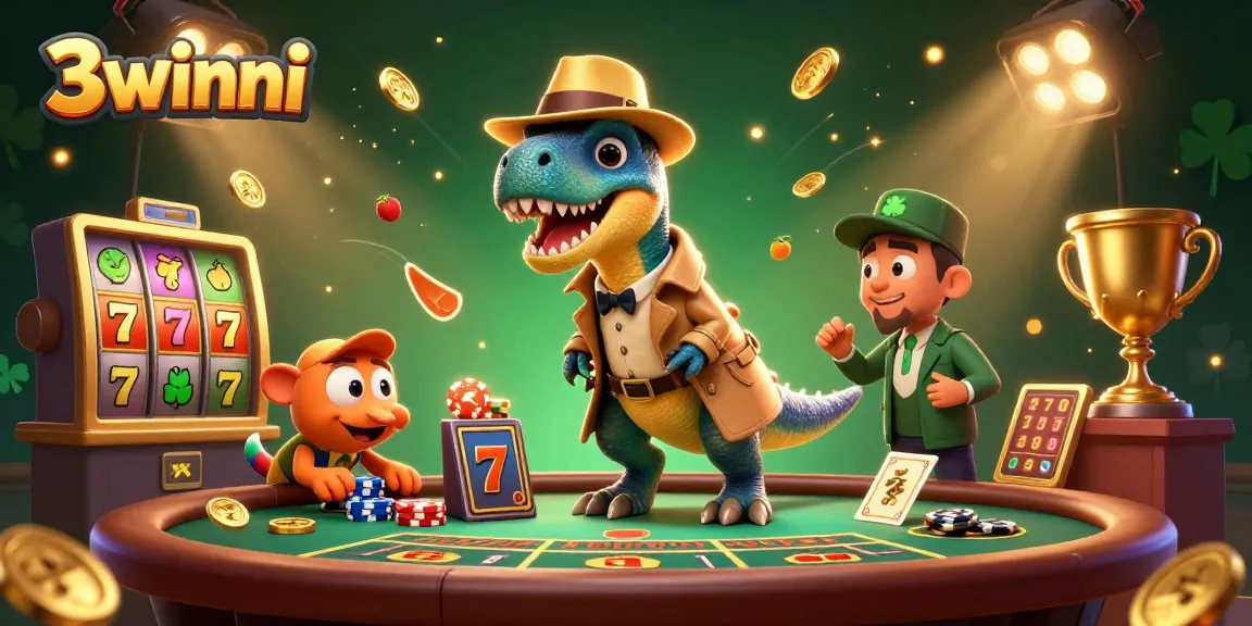 Experience thrilling action at 3winni with a velociraptor and friends at the blackjack table.