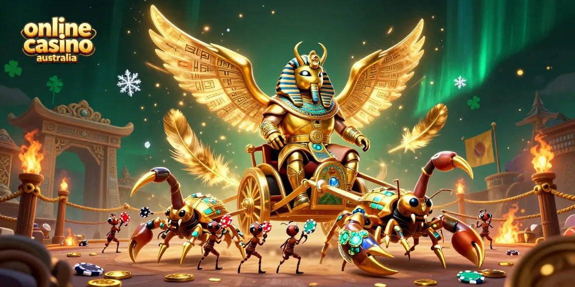 Experience the thrill of online casino Australia with vibrant 3D characters and rich casino elements.